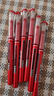 晨光（M&G）紅色直液筆0.5mm中性筆全針管簽字筆辦公水筆ARP50901 6支裝 曬單實(shí)拍圖