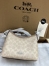 蔻馳（COACH）【禮物】奧萊女士女包經(jīng)典標志LAUREL 19號單肩包流浪包通勤 SV/沙黃色/灰褐色 曬單實(shí)拍圖