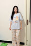 安之伴【巨好睡】睡衣女夏季涼感彈彈棉減齡少女感卡通休閑女士家居服 海鹽藍【柔軟有彈性-超透氣】 L 曬單實(shí)拍圖