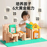 童木星魯班榫卯結構積木3-6歲拼裝模型實(shí)木建筑兒童益智玩具手工diy小屋 榫卯積木城堡【124片】【禮盒】 曬單實(shí)拍圖