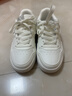 特步奶芙小白鞋女鞋板鞋夏季透氣新款白色鞋子女厚底軟底運動(dòng)鞋休閑鞋 帆白/銀色 35 腳長(cháng)21.5cm（新法碼35.5） 曬單實(shí)拍圖
