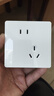 公牛（BULL）開(kāi)關(guān)插座/86型暗裝墻壁插座/網(wǎng)絡(luò )面板/大面板G12系列象牙白 斜五孔 曬單實(shí)拍圖