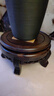 雨巷黑檀木圓形擺件花瓶盆奇石頭托架酒壇魚(yú)缸盆景紅木工藝品底座實(shí)木 黑檀木虎腳幾4號 曬單實(shí)拍圖
