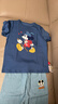迪士尼（Disney）兒童套裝男女童短袖天絲牛仔防蚊褲 迪徒T靛藍+米奇K淺藍 130 曬單實(shí)拍圖