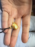 周六福吉象黃金吊墜女足金古法吊墜生日禮物A0415851 黑繩 約6.64g 曬單實(shí)拍圖