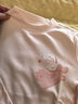 babycare純棉半高領(lǐng)兒童長(cháng)袖T恤寶寶休閑上衣 薄紗粉 110 曬單實(shí)拍圖