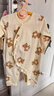 貝瑞加（Babyprints）寶寶連體衣2件裝純棉嬰兒衣服柔軟滿(mǎn)月服長(cháng)袖哈衣家居爬服 黃熊66 曬單實(shí)拍圖