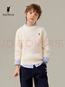 POLOWALK童裝經(jīng)典款絞花式針織衫春秋新款男童女童毛衣上衣 白色 150 cm 曬單實(shí)拍圖