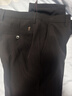 才子（TRIES）男士商務(wù)休閑長(cháng)褲基礎純色秋冬新款彈力面料加絨保暖刺繡直筒褲 黑色 30 76cm 曬單實(shí)拍圖