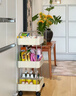 卓博廚房置物架落地移動(dòng)零食架層架客廳儲物架浴室收納架SJ12白色三層 曬單實(shí)拍圖