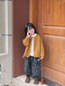 班喜迪女童套裝春裝2026新款兒童洋氣針織開(kāi)衫休閑褲春秋寶寶衣服小童裝 黃色 90 曬單實(shí)拍圖