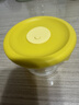 樂(lè )扣樂(lè )扣嬰兒輔食盒玻璃保鮮盒小寶寶冷凍儲存罐可蒸煮輔食杯姜黃圓形 曬單實(shí)拍圖