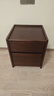 京東京造實(shí)木床頭柜 天然橡膠木|大容量2抽 臥室收納柜儲物柜 黑胡桃 曬單實(shí)拍圖