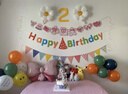 華峻宇生日裝飾場(chǎng)景布置女孩女寶寶兒童周歲生日布置氣球快樂(lè )派對背景墻 LOVE時(shí)尚生日投屏套餐 曬單實(shí)拍圖