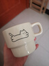 新款疊疊杯可愛(ài)卡通貓咪創(chuàng  )意陶瓷馬克杯學(xué)生家用宿舍咖啡陶瓷杯 奶油色 1個(gè) 280ml 原創(chuàng  )小貓疊疊杯 曬單實(shí)拍圖