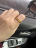 中國黃金（CHINA GOLD）黃金招財暴富錢(qián)幣戒指足金有求幣應指環(huán)女戒38節禮物送女友老婆 約0.72g【有求幣應戒指16#】 曬單實(shí)拍圖
