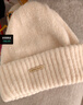 目丸2025新款毛線(xiàn)帽子女秋冬季大頭圍顯臉小加厚保暖護耳針織堆堆冷帽 鐵標款-米色 曬單實(shí)拍圖