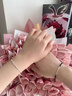 中國黃金（CHINA GOLD）S999足銀情侶手鏈一對情侶簡(jiǎn)約碎銀細手串女神節生日禮物送男女友 勿拍【品牌禮盒】 曬單實(shí)拍圖