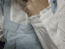 茵曼（INMAN）純棉法式荷葉邊刺繡襯衫2026春季浪漫氣質(zhì)高級感長(cháng)袖襯衣女 珍珠白 L 曬單實(shí)拍圖