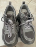 百麗厚底老爹鞋女26春新運動(dòng)增高鞋JD028AM6 灰色 36 曬單實(shí)拍圖