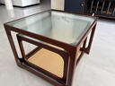 茶幾小戶(hù)型客廳家用日式陽(yáng)臺小茶桌2026新款藤編實(shí)9 實(shí)木框架【0.6米大方幾】櫻桃木色60*60cm特厚鋼化玻璃 結構穩定 藤編工藝 曬單實(shí)拍圖