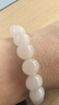 鳳禧珠寶天然和田玉手鏈白玉珠子玉石手串男女士款送媽媽節日生日禮物 曬單實(shí)拍圖