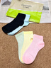 caramella襪子女夏季10A抗菌防臭100%純棉吸濕排汗薄款網(wǎng)眼透氣中筒女襪 曬單實(shí)拍圖