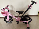 vingro兒童自行車(chē)平衡車(chē)七合一多功能腳踏車(chē)三輪車(chē)遛娃神器滑步手推車(chē) 3C證25款（元氣粉推桿版）1到8歲 12寸 升級版3C認證+歐盟標準認證 曬單實(shí)拍圖