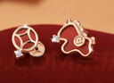 靜風(fēng)格福馬錢(qián)幣耳飾S925銀針紅瑪瑙耳釘養耳洞生日禮物送女友女生 曬單實(shí)拍圖