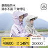 檸檬寶寶兒童雨衣小學(xué)生雨披男女童上學(xué)衣帶書(shū)包位全身防雨服 薄砂紫 XL  曬單實(shí)拍圖