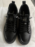 百麗百搭小白鞋男鞋一腳蹬休閑板鞋 黑色-內增高A2009  41 曬單實(shí)拍圖