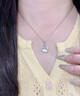 老廟杏葉銀項鏈女士款吊墜輕奢設計感首飾生日禮物送女友老婆 曬單實(shí)拍圖