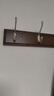 家逸 衣帽架壁掛 墻壁置物架 墻壁掛衣架 墻上掛鉤 5鉤胡桃色 曬單實(shí)拍圖