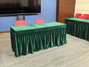 亓元會(huì )議桌布桌裙卓群簽到簽約金絲絨桌布展示展會(huì )臺裙裝飾辦公桌桌罩 墨綠色 長(cháng)180*寬60*高75CM 曬單實(shí)拍圖