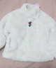 童泰（TONGTAI）女寶寶外套冬季夾棉兒童立領(lǐng)上衣女童毛絨絨兔毛衣服米白110cm 曬單實(shí)拍圖