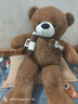 樂(lè )怡萱毛絨玩具泰迪熊大熊貓公仔布娃娃熊玩偶抱抱枕熊送女生情人節禮物 深棕色LOVE 1米 曬單實(shí)拍圖