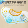 貝肽斯嬰兒口水巾圍嘴寶寶防吐奶純棉防水新生兒飯兜圍兜 貝卡紅柿兔【棉*導濕速干】3條裝 曬單實(shí)拍圖