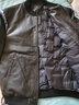 凱撒（KAISER）品牌真皮皮衣男士小牛皮機車(chē)棒球皮夾克加厚鵝絨服青年外套港風(fēng)潮 黑色 2XL 適合135-150斤 曬單實(shí)拍圖