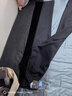 有志者（UZIS）直筒運動(dòng)長(cháng)褲男秋冬加絨加厚針織籃球褲子彎刀馬吉衛褲拉 黑色 XL 曬單實(shí)拍圖