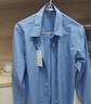 優(yōu)衣庫女裝全棉襯衫/長(cháng)袖襯衣休閑通勤外套26春夏新款482828 63 天藍色 M 曬單實(shí)拍圖