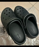 卡駱馳（CROCS）貝拉洞洞鞋厚底拖鞋|210062 黑色-001    36 /37(220mm)   曬單實(shí)拍圖