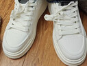 百麗男鞋厚底增高小白鞋秋款英倫復古運動(dòng)休閑板鞋A2259CM5 白單里 41 曬單實(shí)拍圖