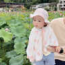七樂(lè )豆嬰兒夏季冰絲防曬衣服小月齡外出斗篷幼兒女寶寶夏天薄款兒童披風(fēng) 淺粉 均碼 (M) 衣長(cháng)36厘米，適合0-2歲 曬單實(shí)拍圖