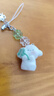 oein小狗掛件四葉草植絨迷你掛飾手機鏈繩包包配飾高顏值可愛(ài)閨蜜禮物 四葉草小狗掛件一對 2個(gè) 曬單實(shí)拍圖