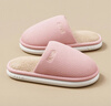 樸西秋冬季珊瑚絨簡(jiǎn)約居家保暖女士棉拖鞋室內防滑情侶 淺粉 37-38 曬單實(shí)拍圖