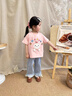 班喜迪女童短袖t恤夏季2026新款公主女寶寶洋氣衣服夏裝兒童上衣打底衫 粉色 100 曬單實(shí)拍圖