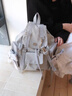靖漫家現貨韓國SIWEOL107百搭少女小眾波點(diǎn)雙肩包時(shí)尚背包 淺灰色 曬單實(shí)拍圖