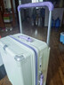 啄木鳥(niǎo)37分箱體行李箱寬拉桿加厚拉桿箱高大容量旅行箱密碼箱登機箱出差 白配紫【撞色寬拉桿設計+橡膠果凍輪】 26英寸 【需托運+PC加厚箱體】 曬單實(shí)拍圖