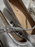 百麗（Belle）一字帶羊皮瑪麗珍鞋女2026春新商場(chǎng)同款質(zhì)感單鞋F1S1DAQ6預售 銀色 39 (245mm) 曬單實(shí)拍圖