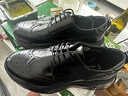 諾貝達2025春夏季新款真皮開(kāi)邊珠男士厚底氣墊高級感商務(wù)休閑皮鞋 黑色印花DDB23048A 42 （歐美尺碼 偏大一碼） 曬單實(shí)拍圖